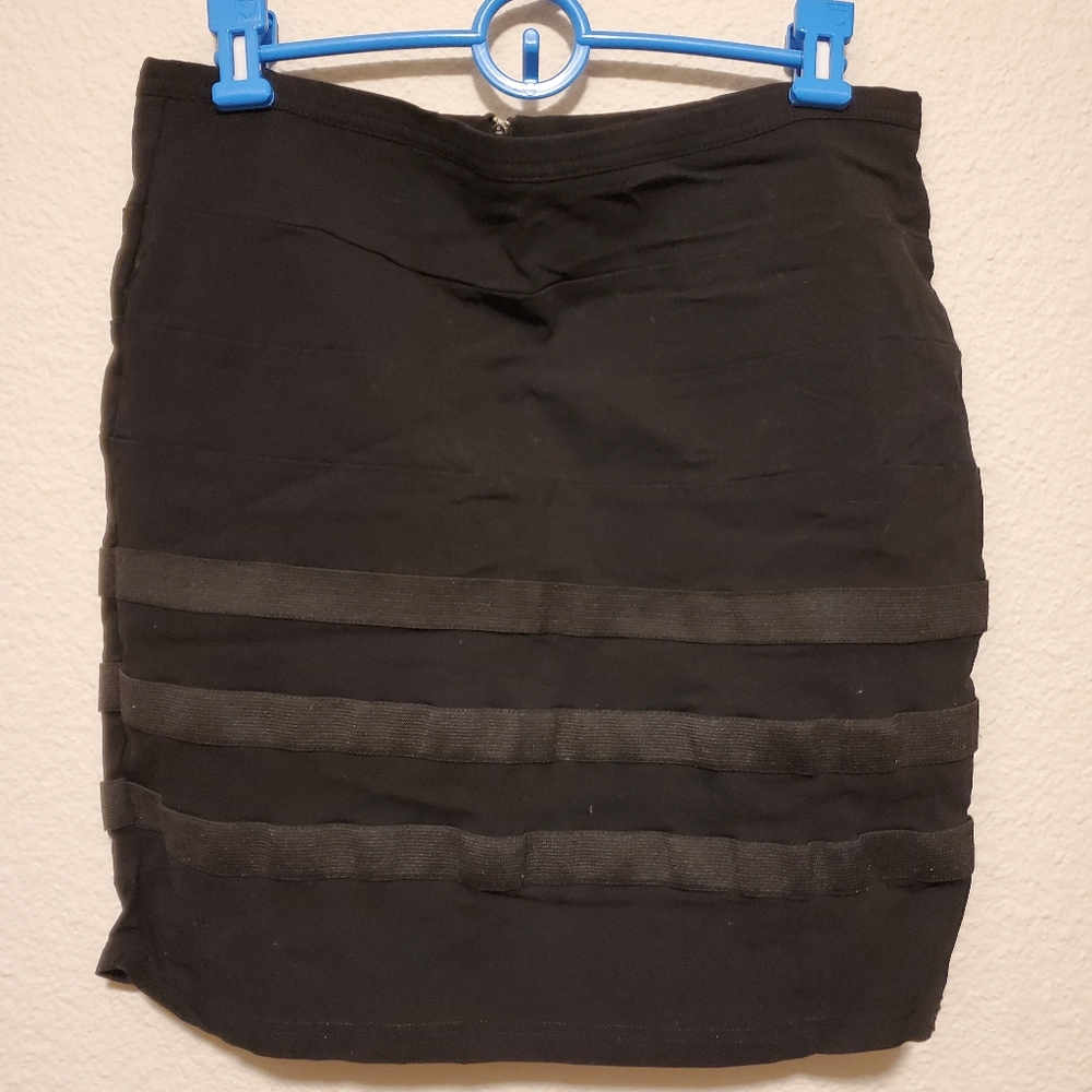 Black mini skirt